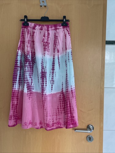 Maxirock rock weit - batik, blume